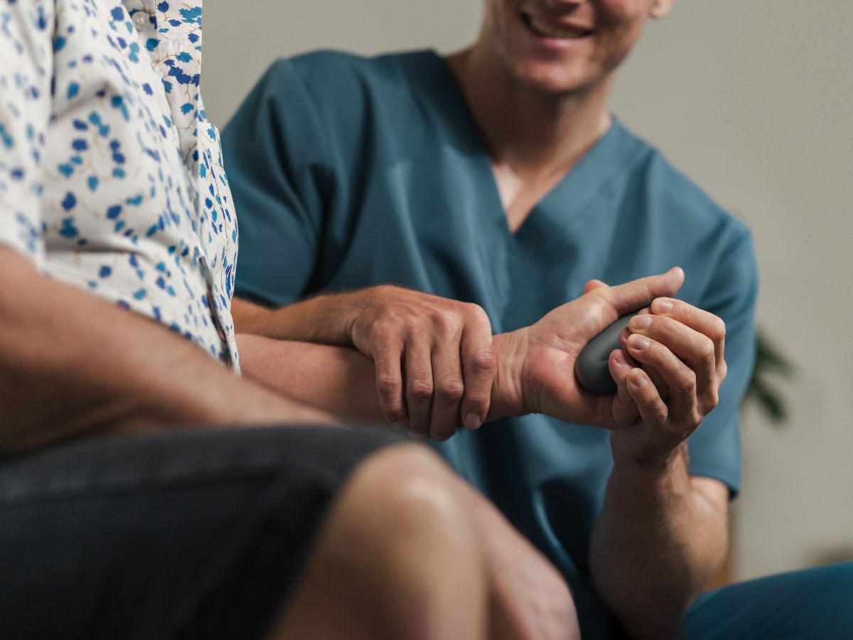 Sessão de fisioterapia na Fisio In